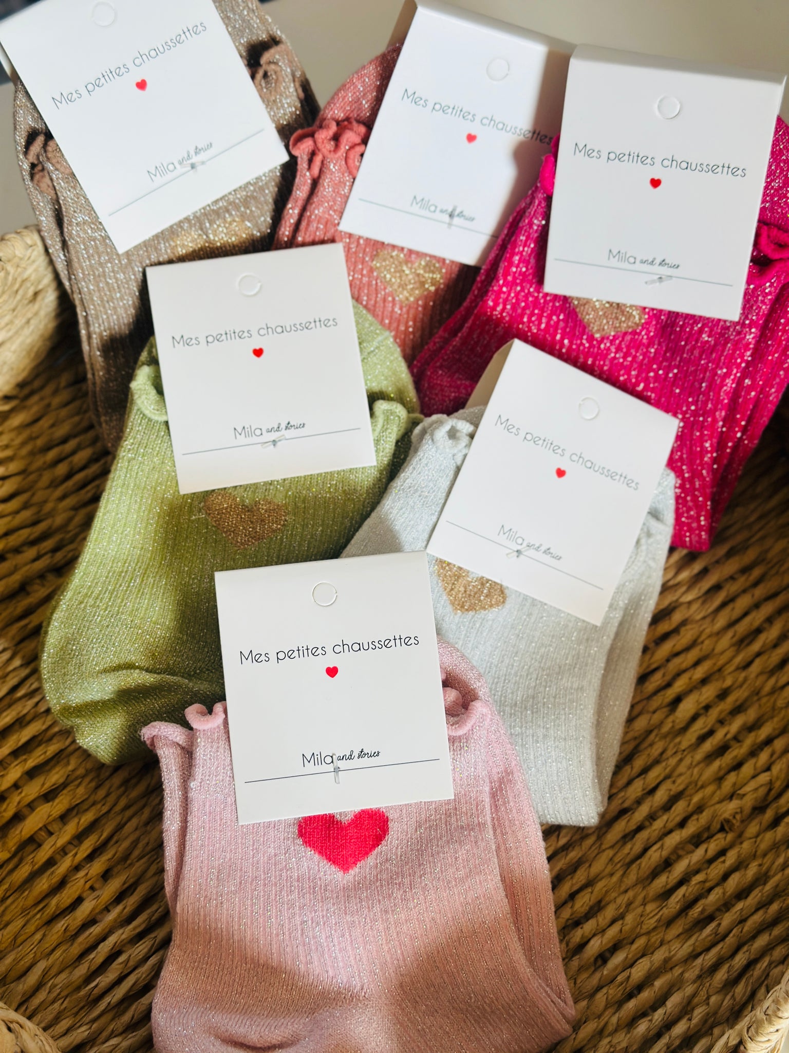Glittersokjes - ❤️- verschillende kleuren