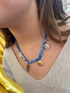 Breezi - zomerketting met bedels - kobaltblauw (lengte aanpasbaar!)