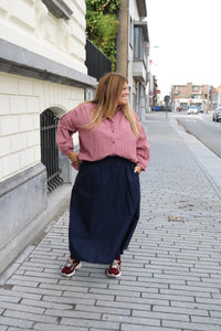 Carter - blouse - Vichy burgundy