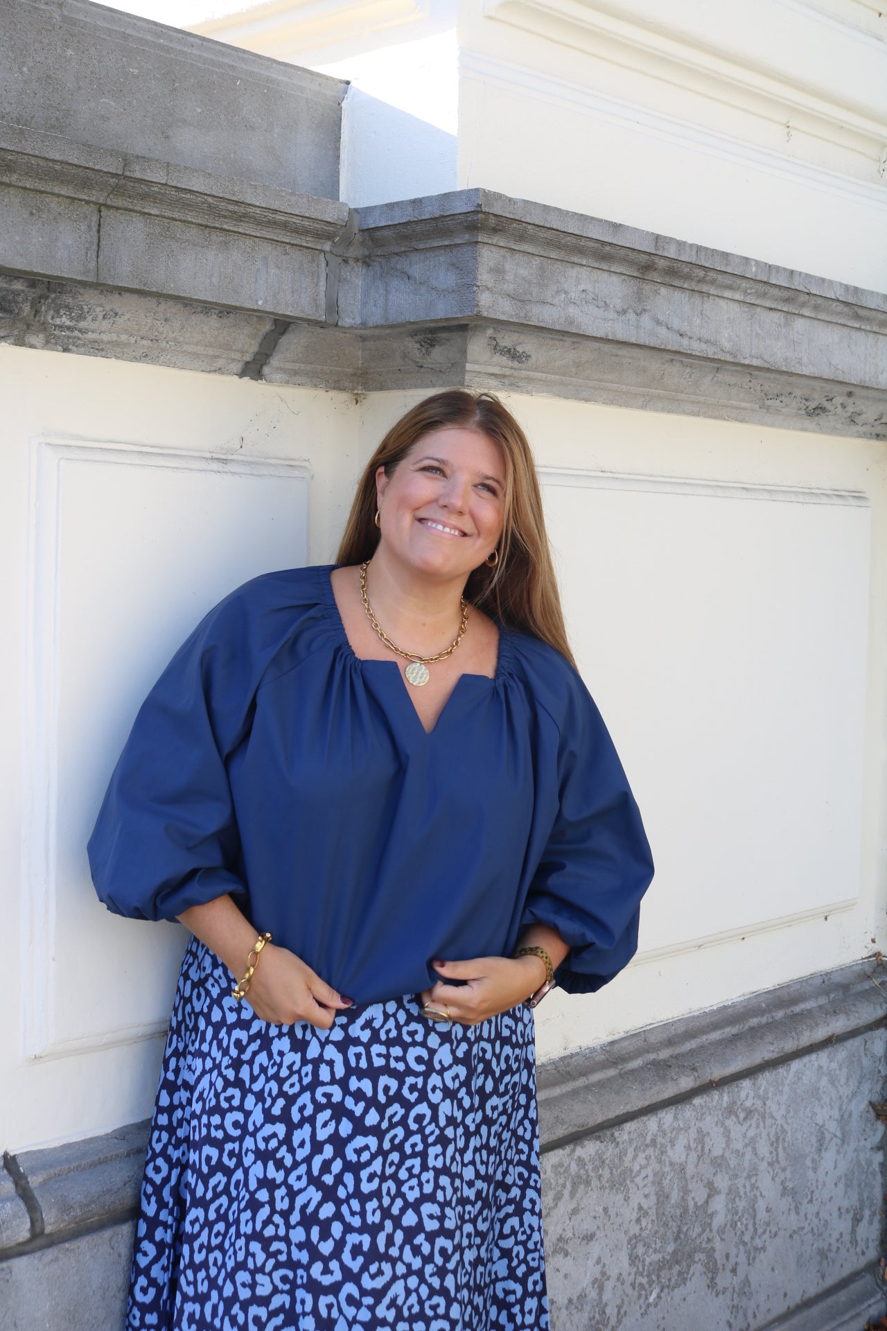 Enzo - blouse - marineblauw