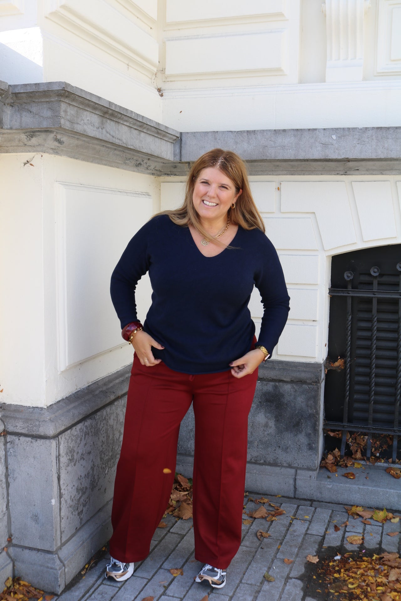 Kea - broek - burgundy
