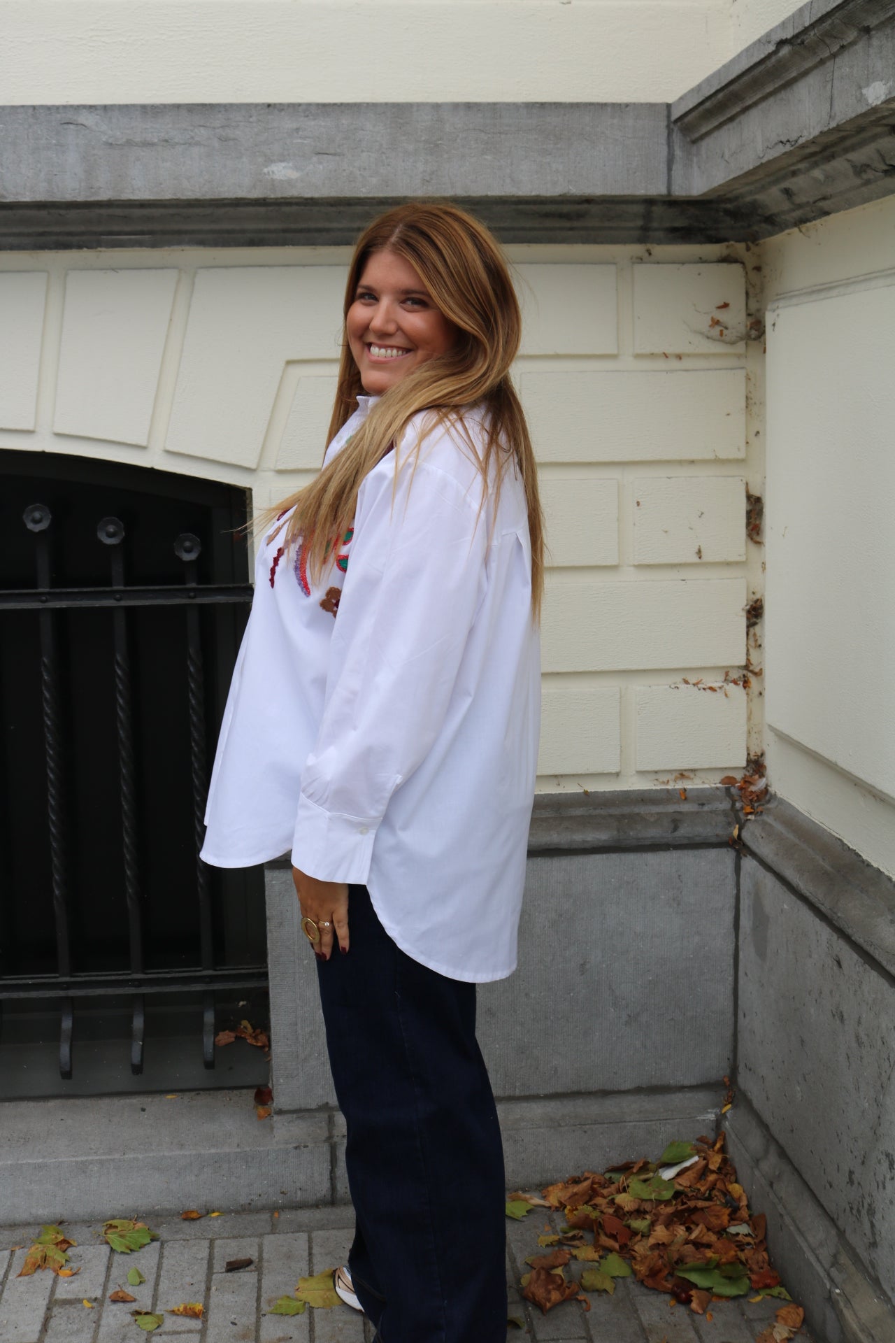 Ivy - blouse met broderie - wit