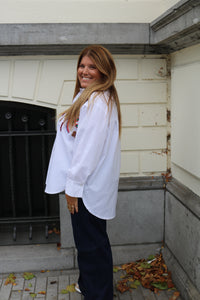 Ivy - blouse met broderie - wit