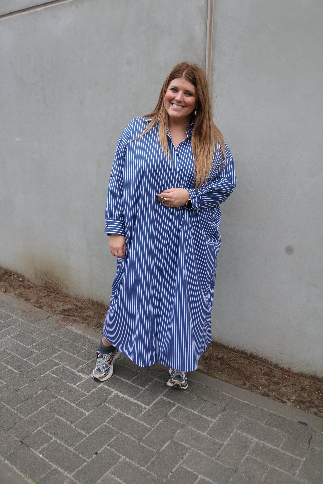 Colette - hemdkleedje gestreept - marineblauw