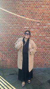 Ted - teddy jas -beige/leopard- laatste stuk