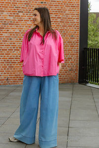 Romi - blouse flowy - fuchsia