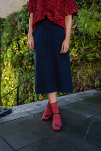 Novi - knit rok - marineblauw