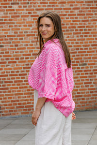 Alixe - blouse - vichy fuchsia