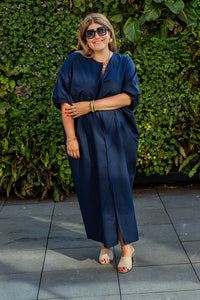 BESTSELLER! Line - ruime feestjurk ❗️ - marineblauw