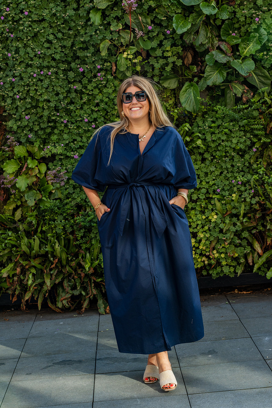 BESTSELLER! Line - ruime feestjurk ❗️ - marineblauw