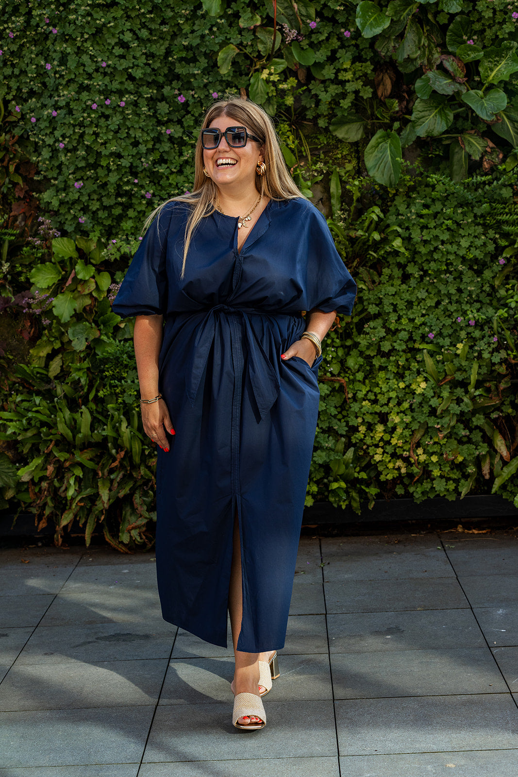 BESTSELLER! Line - ruime feestjurk ❗️ - marineblauw