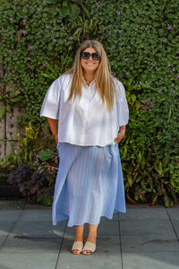 Romi - blouse flowy - wit