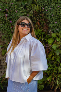 Romi - blouse flowy - wit