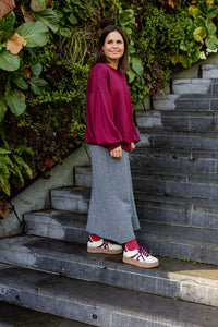 Nova - knit rok - grijs❗️