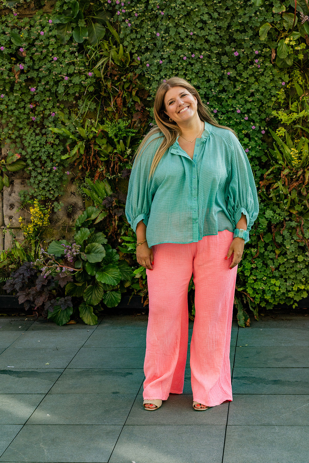 Vicky - blouse - aqua turkoois