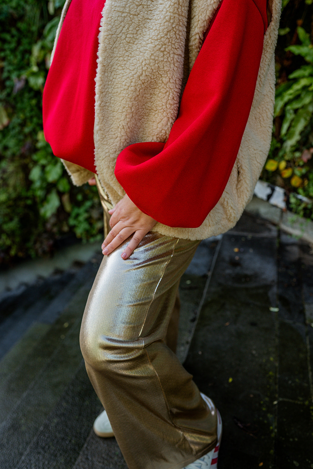 Jolly - shiny broek - goud