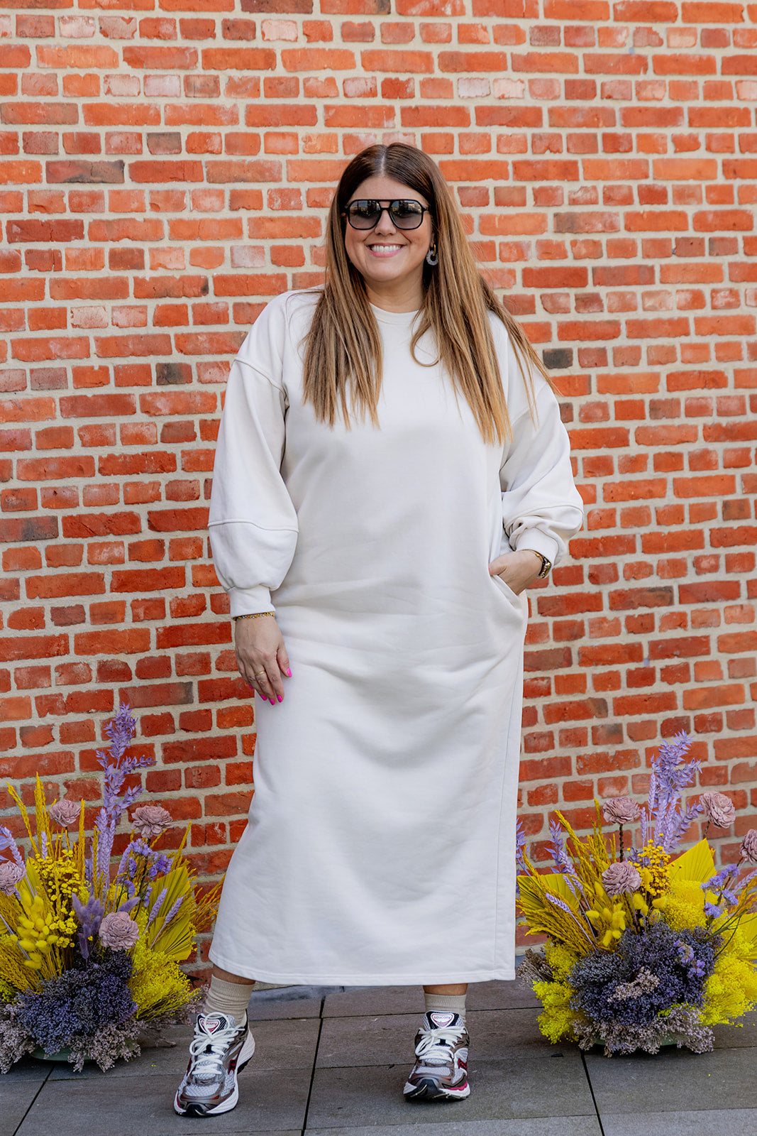 Ina - sweaterdress - ecru
