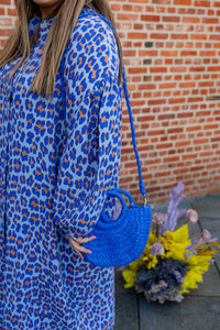 Lo - kleedje print - leo blauw- laatste stuk