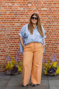 Olive - blouse - lichtblauw