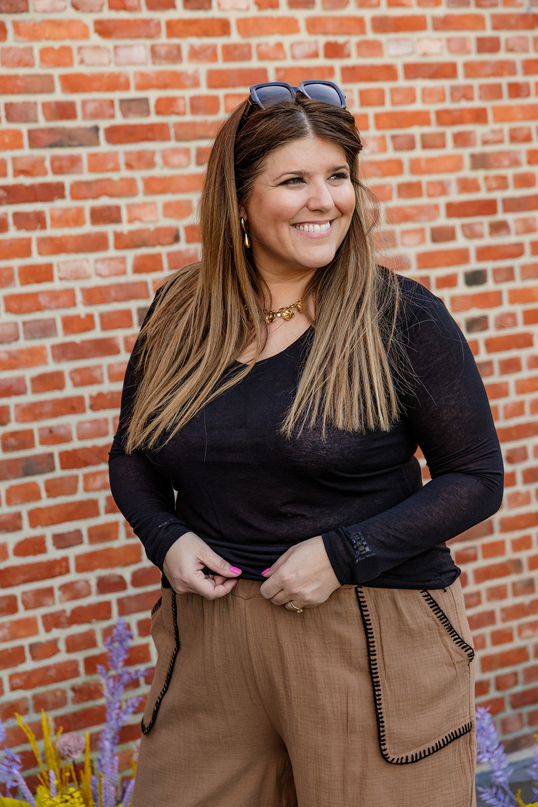 Jutta - tetra broek - camel