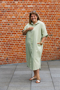 Arle - kleedje - gestreept lila/groen