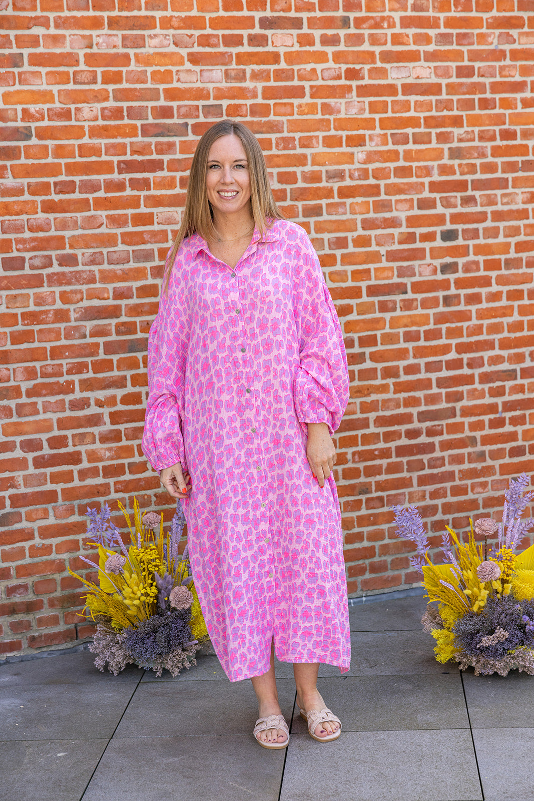 Lo - kleedje print - leo pink/lila- laatste stuk