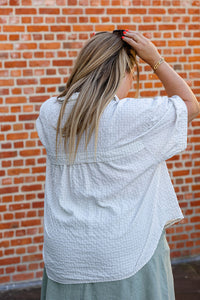 Alixe - blouse - vichy beige