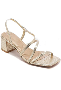 Cinne - sandaal met hak - croco goud- mt 36
